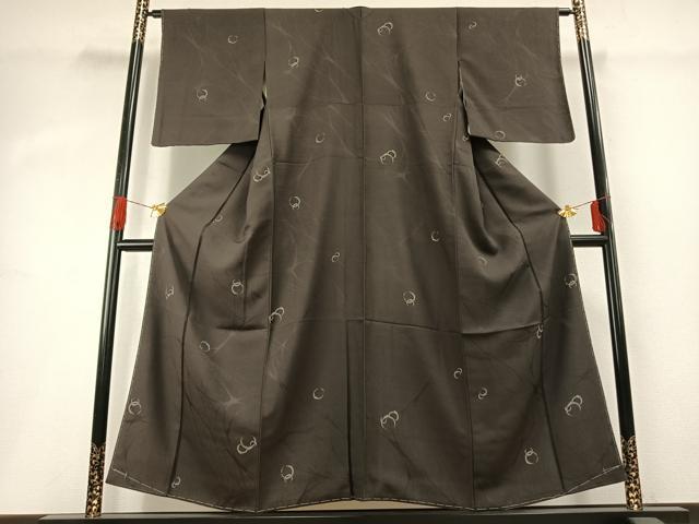 平和屋着物●京都の名門ブランド 銀花仙 小紋 輪違い 正絹 逸品 未使用 AABG4365fy