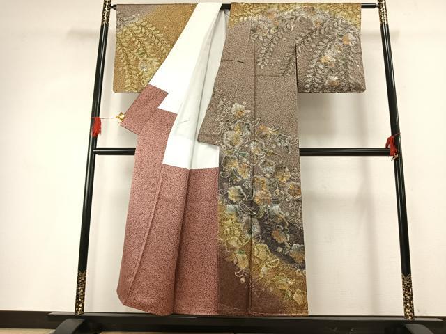 平和屋着物●訪問着 作家物 絞り 辻が花 暈し染め 金銀彩 正絹 逸品 未使用 AABG4399fy