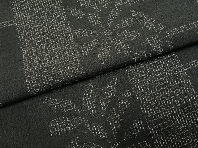 平和屋着物●結城紬 80亀甲 色紙重ね花文 正絹 逸品 AABG4423fy