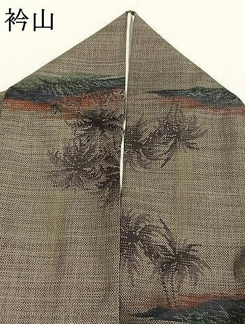 平和屋着物●本場大島紬 カタス9マルキ 樹林文 正絹 逸品 AABG4444fy