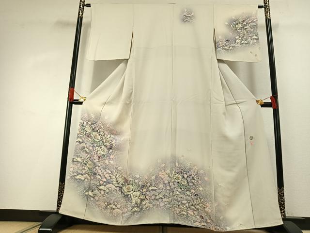 平和屋着物●越後十日町の一流染匠 桐屋・翠山工房 訪問着 絞り 辻が花 暈し染め 正絹 逸品 AABG4448fy