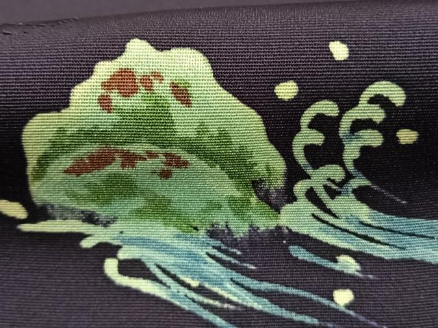 平和屋着物●訪問着 手描き 立波文 正絹 逸品 AABG4451fy