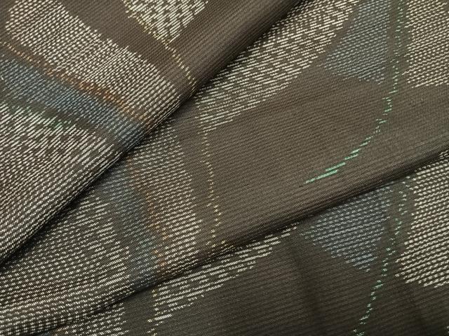 平和屋着物●本場大島紬 幾何学文様 正絹 逸品 AABG4460fy