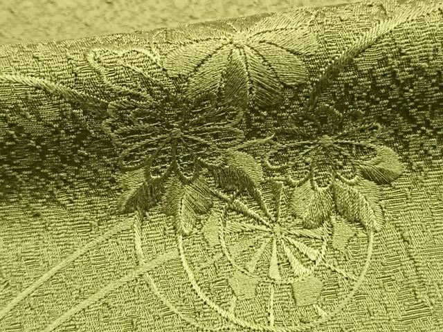 平和屋着物●無地絵羽訪問着 中国三大刺繍 汕頭刺繍 スワトウ刺繍 総刺繍 片輪車花地紋 青丹色 正絹 逸品 AABG4461fy
