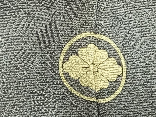 平和屋着物●本草木染作家 圓啓 色無地 作家物 源氏香地紋 薄色 正絹 逸品 未使用 AABG4463fy