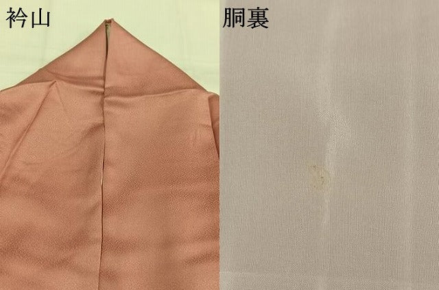 平和屋着物●無地絵羽訪問着 中国三大刺繍 汕頭刺繍 スワトウ刺繍 総刺繍 地紙花地紋 珊瑚色 ロング丈 正絹 逸品 AABG4482fy