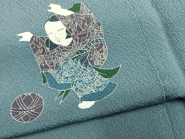 平和屋着物●訪問着 人物文 正絹 逸品 AABG4483fy