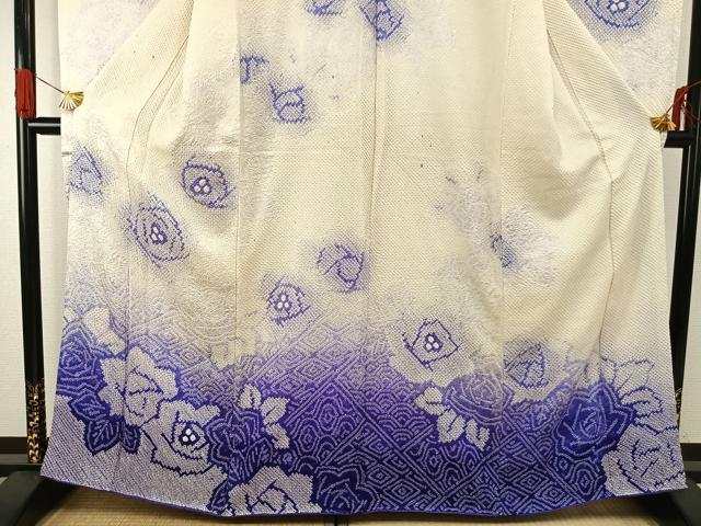 平和屋着物●豪華振袖 総絞り 草花文 暈し染め 正絹 逸品 AABG4487fy