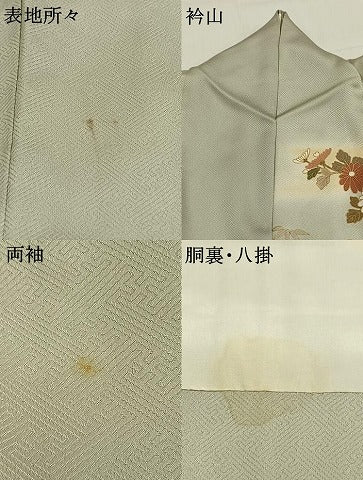 平和屋着物●訪問着 雲取り風景花文 暈し染め 金彩 そごう百貨店扱い 正絹 逸品 AABG4508fy