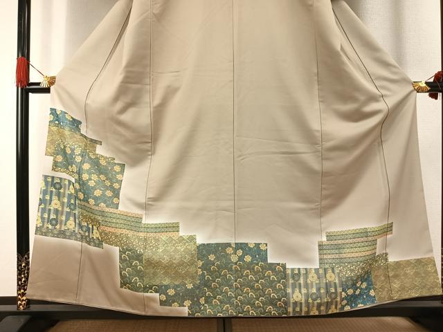平和屋着物●洗える最高級着物 <英>はなぶさ謹製 色留袖 色紙花文 暈し染め 金彩 洗える着物 AABG4512fy