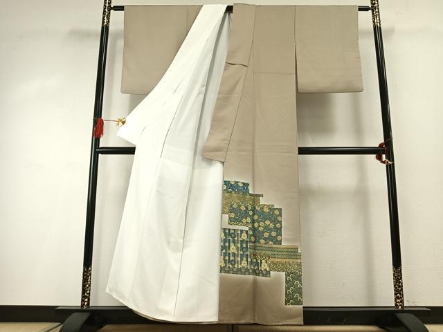平和屋着物●洗える最高級着物 <英>はなぶさ謹製 色留袖 色紙花文 暈し染め 金彩 洗える着物 AABG4512fy