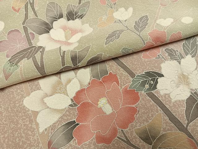 平和屋着物●訪問着 友禅 作家物 淳史 枝花文 暈し染め 正絹 逸品 AABG4525fy