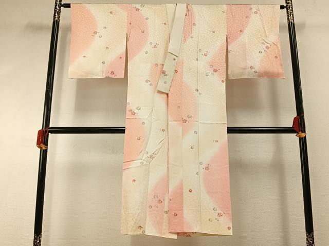 平和屋着物●長襦袢 袷 舞花文 暈し染め 正絹 逸品 AABG4533fy