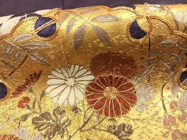 平和屋着物●銀座きしや 色留袖 駒刺繍 雪輪枝花文 金彩 正絹 逸品 未使用 AABG4543fy