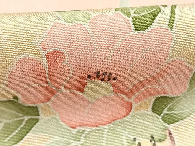 平和屋着物●訪問着 友禅 草花文 暈し染め 正絹 逸品 AABG4546fy