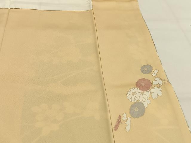 平和屋着物●訪問着 駒刺繍 草花文 暈し染め 金彩 正絹 逸品 AABG4548fy