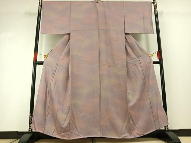 平和屋着物●上質な小紋 霞文 暈し染め 正絹 逸品 AABG4552fy