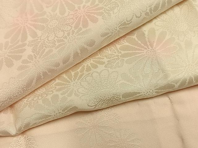 平和屋着物●振袖用長襦袢 無双仕立て 舞花地紋 暈し染め 半衿刺繍 正絹 逸品 AABG4555fy