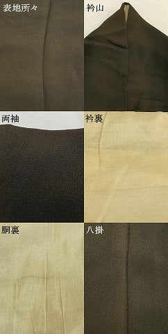 平和屋着物●アンティーク 大正ロマン 黒留袖 中国三大刺繍 相良刺繍 花鳥文 暈し染め 正絹 逸品 AABG4557fy
