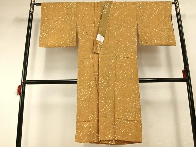 平和屋着物●長襦袢 単衣 舞花文 半衿刺繍 正絹 逸品 AABG4560fy