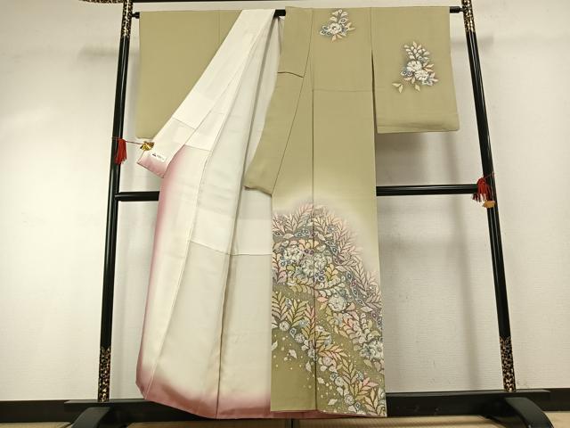 平和屋着物●越後十日町の一流染匠 桐屋・翠山工房 訪問着 絞り 辻が花 暈し染め やまと誂製 正絹 逸品 AABG4570fy