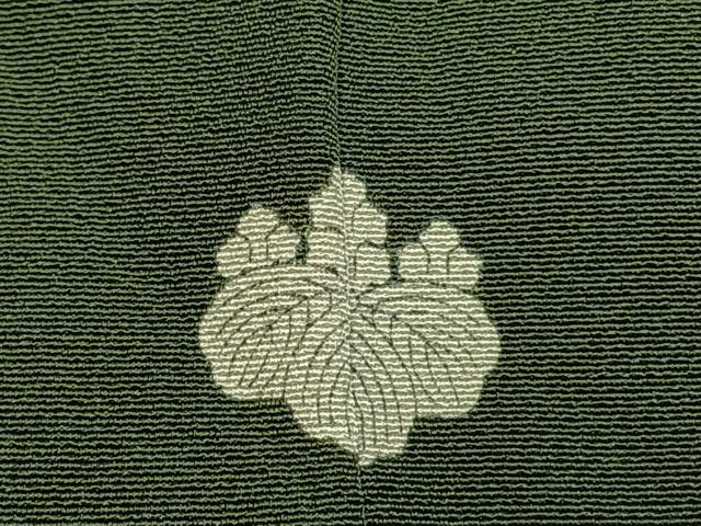 平和屋着物●上質な色無地 草色 正絹 逸品 AABG4579fy