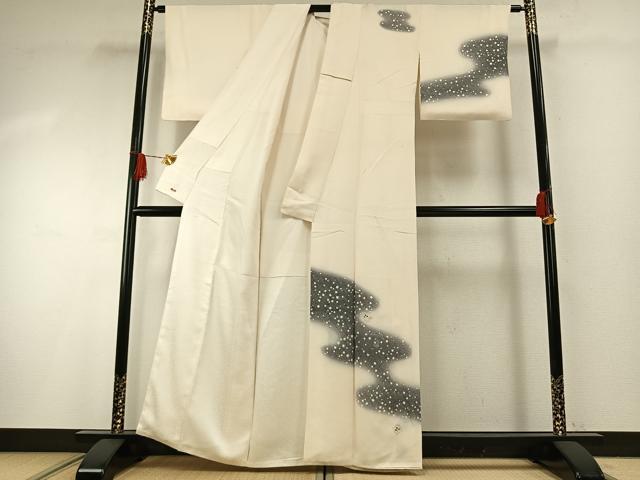 平和屋着物●訪問着 箔散らし文様 暈し染め 金銀彩 三越扱い 正絹 逸品 AABG4614fy