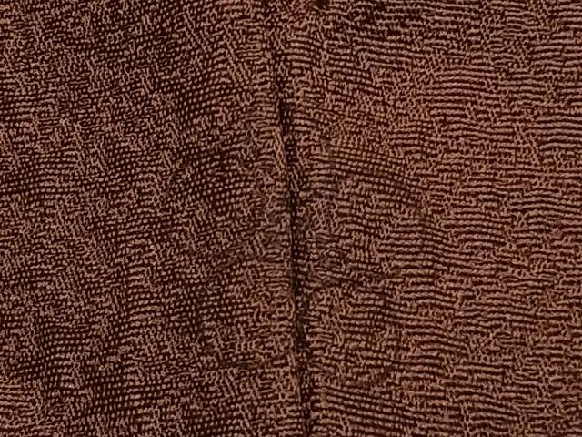平和屋着物●上質な色無地 小豆色 正絹 逸品 AABG4632fy