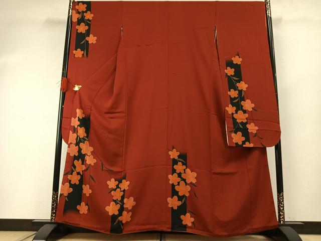 平和屋着物●豪華振袖 舞桜文 金彩 正絹 逸品 AABG4644fy