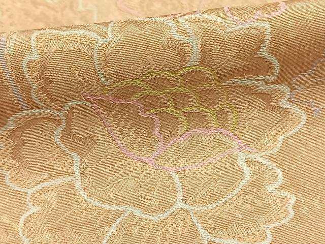 平和屋着物●上質な小紋 地紋起こし 花唐草文 正絹 逸品 AABG4656fy