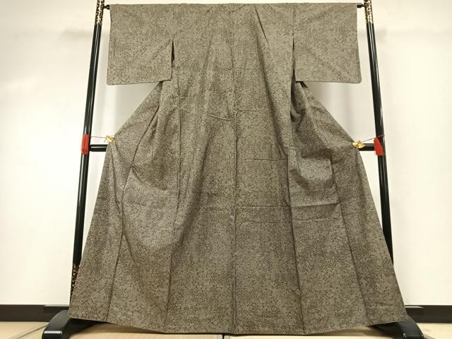 平和屋着物●本場大島紬 カタス7マルキ 花尽くし 正絹 逸品 AABG4692fy