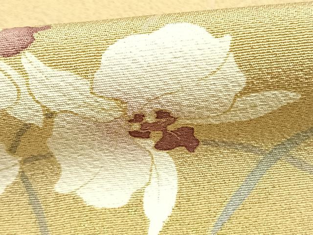 平和屋着物●訪問着 友禅 枝花文 枯色 暈し染め 金彩 正絹 逸品 AABG4706fy