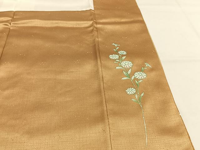 平和屋着物●訪問着 刺繍 枝花文 暈し染め 金銀彩 金糸 正絹 逸品 未使用 AABG4709fy