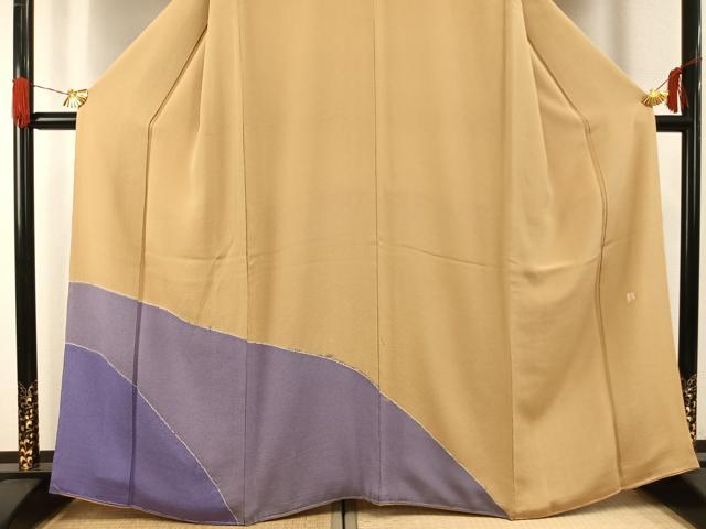 平和屋着物●東京友禅 久呂田明功 訪問着 鬼しぼ縮緬 正絹 逸品 AABG4728fy