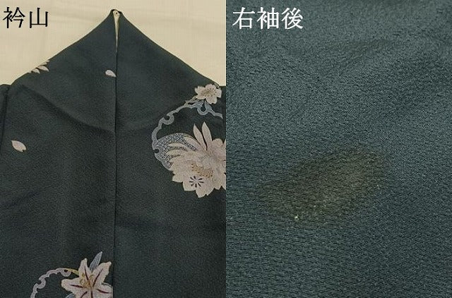 平和屋着物●上質な小紋 雪輪花文 金彩 正絹 逸品 AABG4732fy