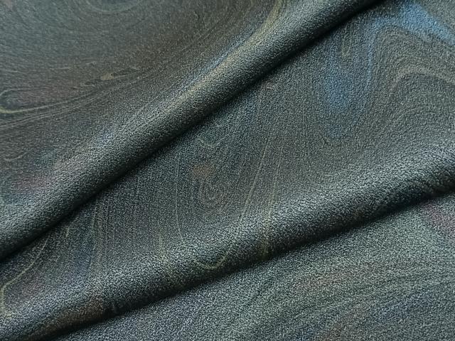 平和屋着物●上質な小紋 墨流し文様 正絹 逸品 未使用 AABG4748fy