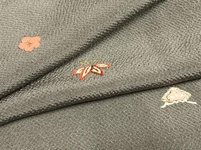 平和屋着物●訪問着 総刺繍 松竹梅 金糸 鬼しぼ縮緬 正絹 逸品 AABG4750fy