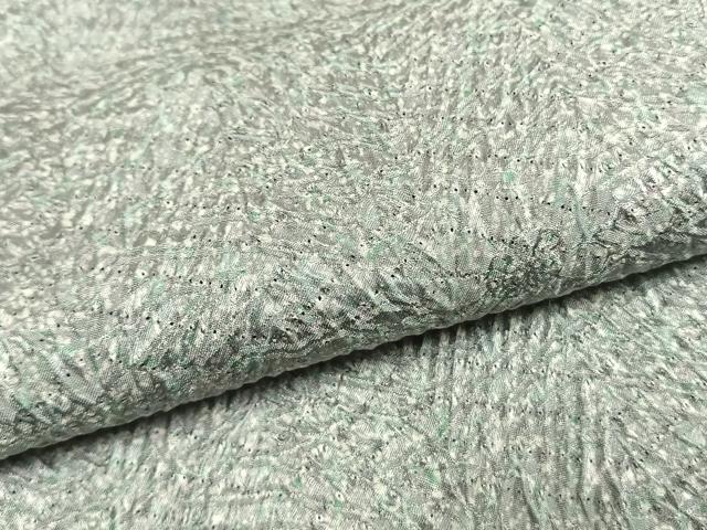 平和屋着物●名門 藤娘きぬたや・総絞り(杢目絞り) 小紋 霞文 正絹 逸品 AABG4753fy