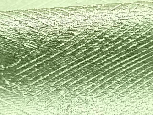 平和屋着物●上質な色無地 立波地紋 裏葉柳色 正絹 逸品 AABG4759fy