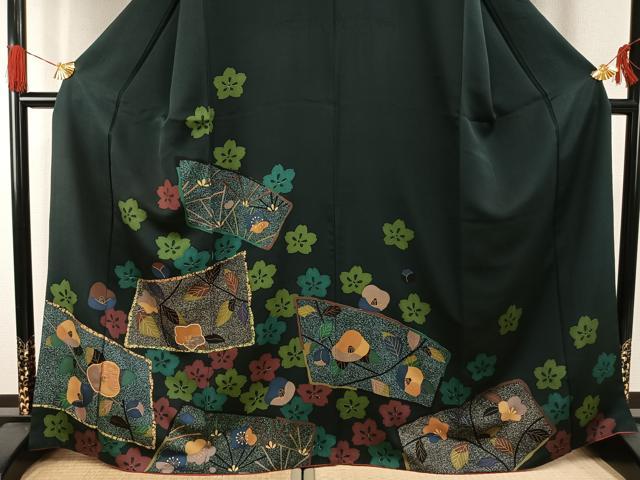 平和屋着物●訪問着 舞花文 金銀糸 金彩 正絹 逸品 AABG4761fy