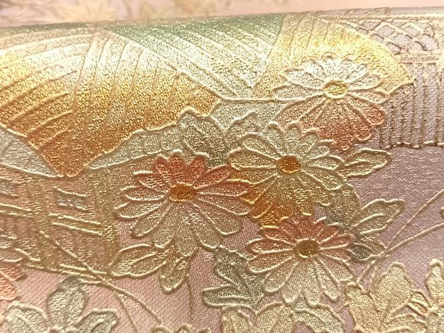 平和屋着物●金彩友禅 卓越技能者・名工・和田光正 訪問着 風景花文 暈し染め 金銀彩 正絹 逸品 AABG4764fy