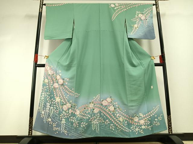 平和屋着物●訪問着 作家物 絞り 辻が花 暈し染め 正絹 逸品 AABG4765fy