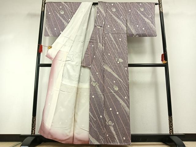 平和屋着物●上質な小紋 絞り 辻が花 正絹 逸品 AABG4776fy
