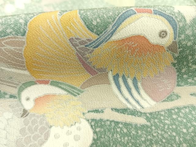 平和屋着物●訪問着 友禅 花鳥文 暈し染め 正絹 逸品 AABG4785fy