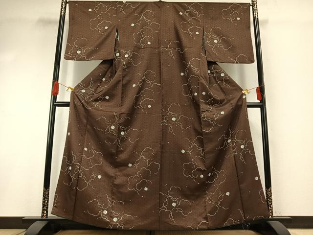 平和屋着物●上質な小紋 後ろ向き兎 正絹 逸品 AABG4794fy