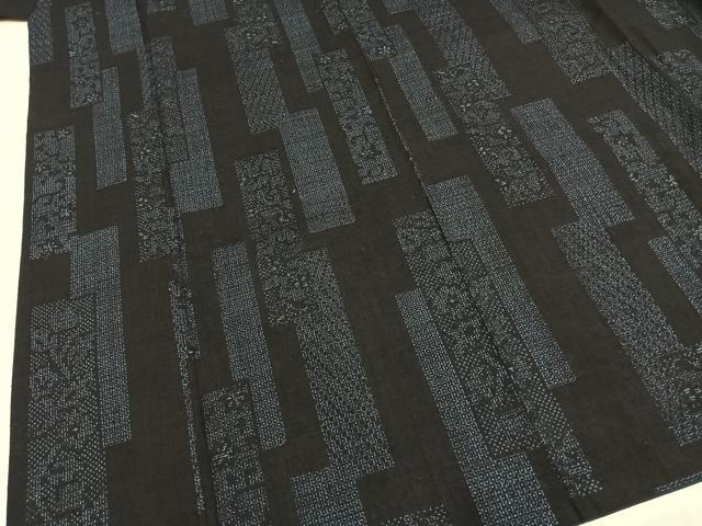 平和屋着物●本場結城紬 重要無形文化財 80亀甲 色紙文 高島屋扱い 正絹 逸品 AABG4797fy