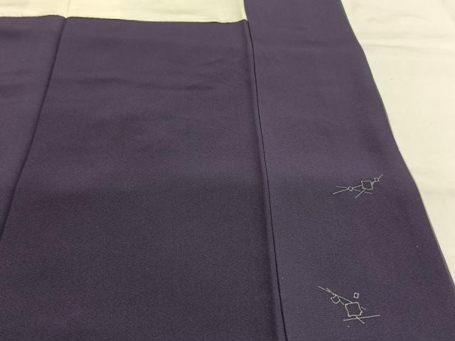 平和屋着物●訪問着 駒刺繍 源氏香 花丸文 暈し染め 金彩 正絹 逸品 AABG4798fy