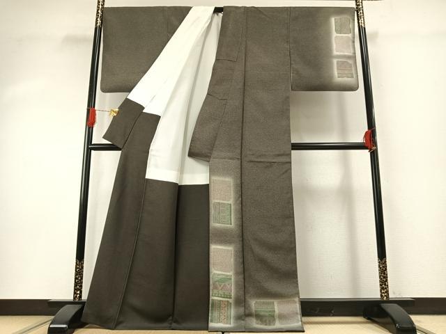 平和屋着物●本場大島紬 染大島 訪問着 壁画文様 正絹 逸品 AABG4808fy