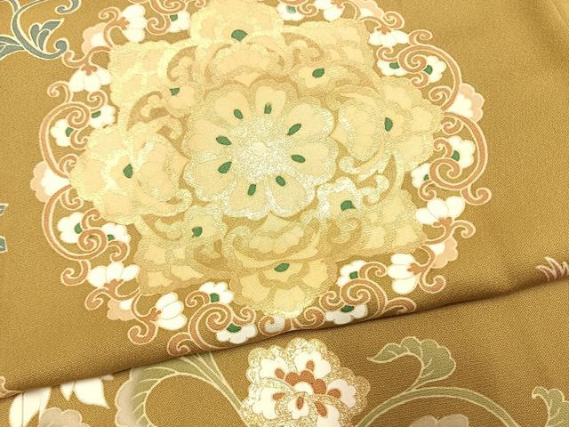 平和屋着物●豪華色留袖 吉祥花鳥文 金彩 正絹 逸品 AABG4819fy