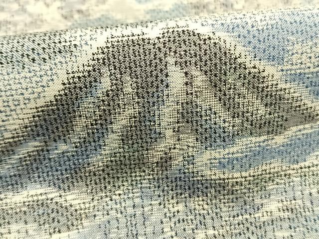 平和屋着物●上質な紬 風景文 正絹 逸品 AABG4821fy